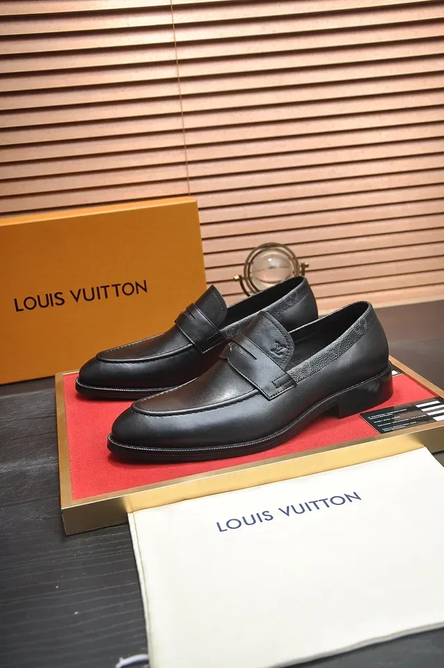 Homme Louis Vuitton Penny Loafer Noir Cuir 4