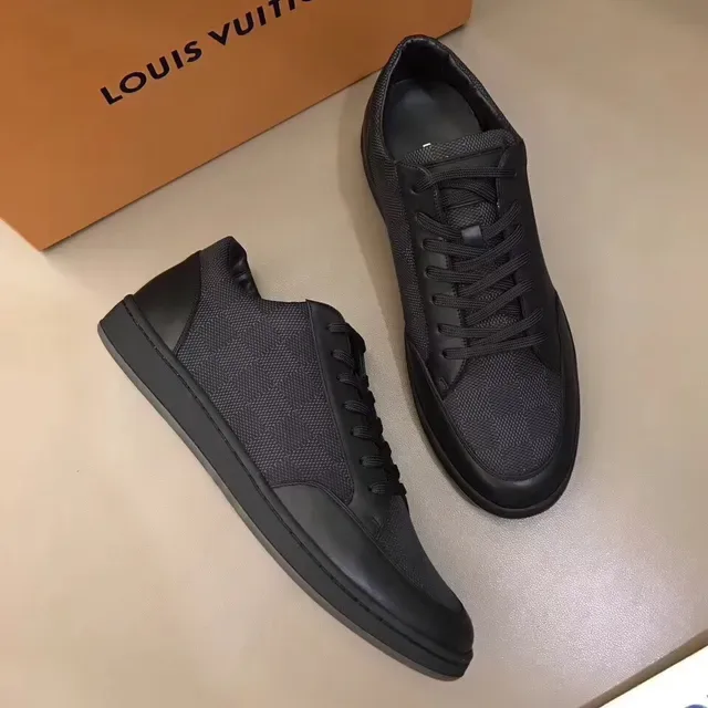 Louis Vuitton Black Monogram Canvas Smooth Leather Overlays Lifestyle Sneakers 4