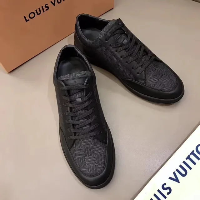 Louis Vuitton Black Monogram Canvas Smooth Leather Overlays Lifestyle Sneakers 6