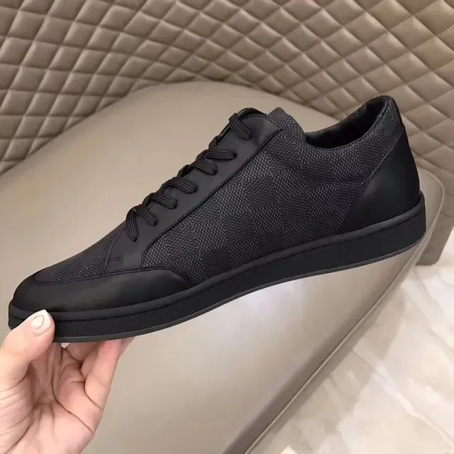 Louis Vuitton Black Monogram Canvas Smooth Leather Overlays Lifestyle Sneakers 8