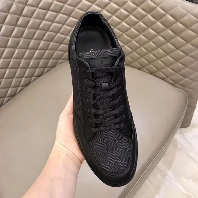 Louis Vuitton Black Monogram Canvas Smooth Leather Overlays Lifestyle Sneakers 9