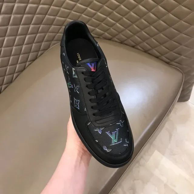Louis Vuitton Black Multicolor Low-Top Leather Upper Lifestyle Sneakers 4