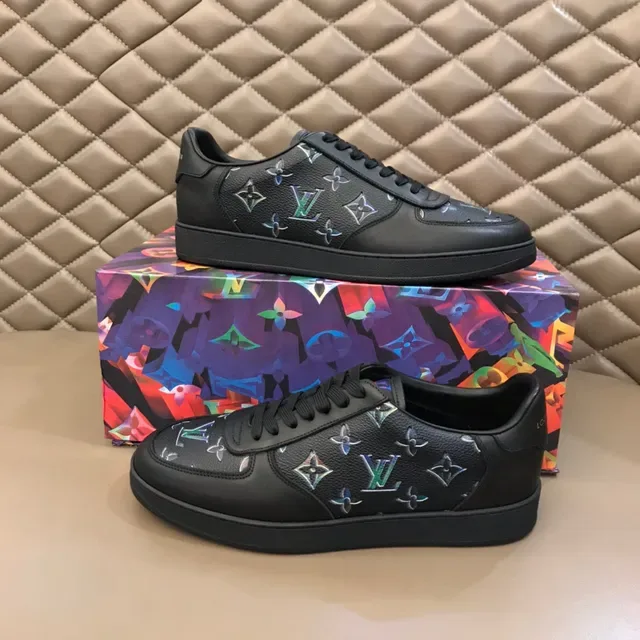 Louis Vuitton Black Multicolor Low-Top Leather Upper Lifestyle Sneakers 7