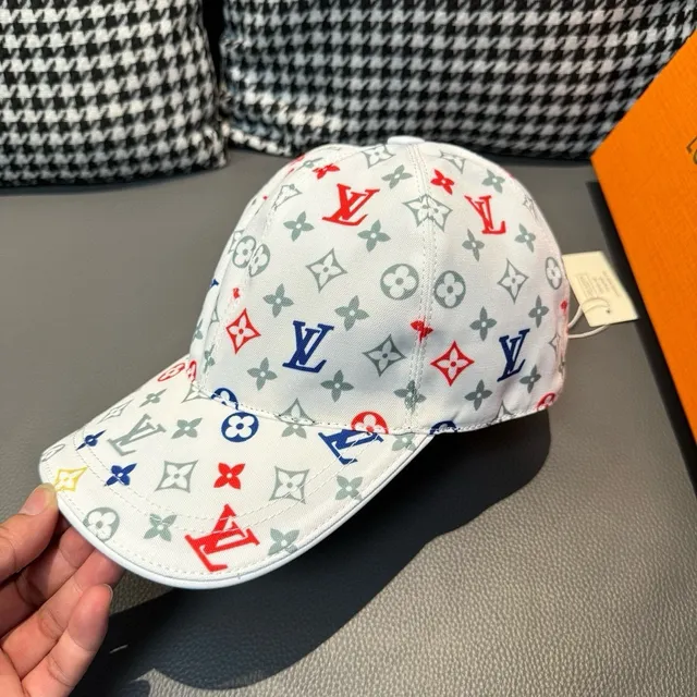Casquette de baseball Louis Vuitton à six panneaux de construction imprimée de monogramme multicolor noir 5