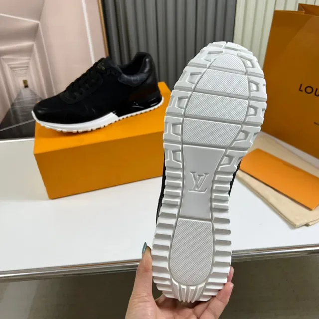 Louis Vuitton Black White Mixed-Material Upper Ridged Midsole Lifestyle Sneakers 2