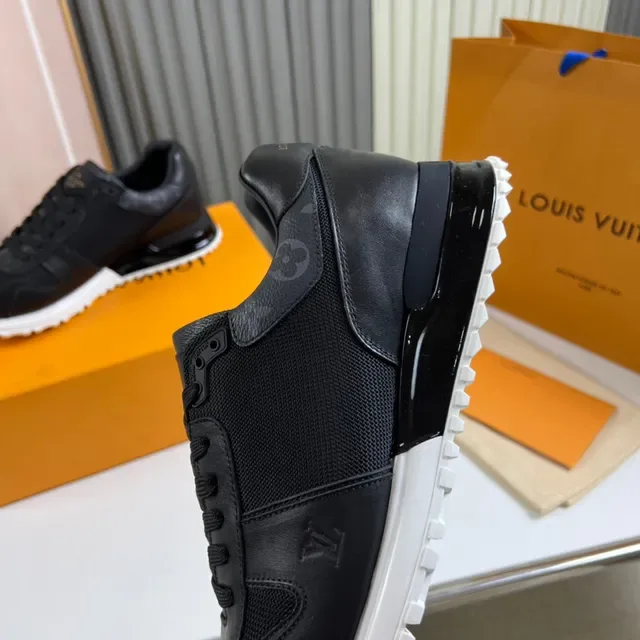 Louis Vuitton Black White Mixed-Material Upper Ridged Midsole Lifestyle Sneakers 3