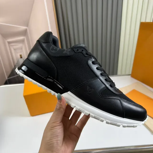 Louis Vuitton Black White Mixed-Material Upper Ridged Midsole Lifestyle Sneakers 4