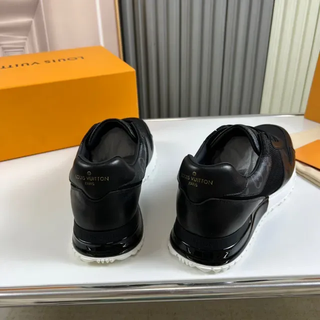 Louis Vuitton Black White Mixed-Material Upper Ridged Midsole Lifestyle Sneakers 6