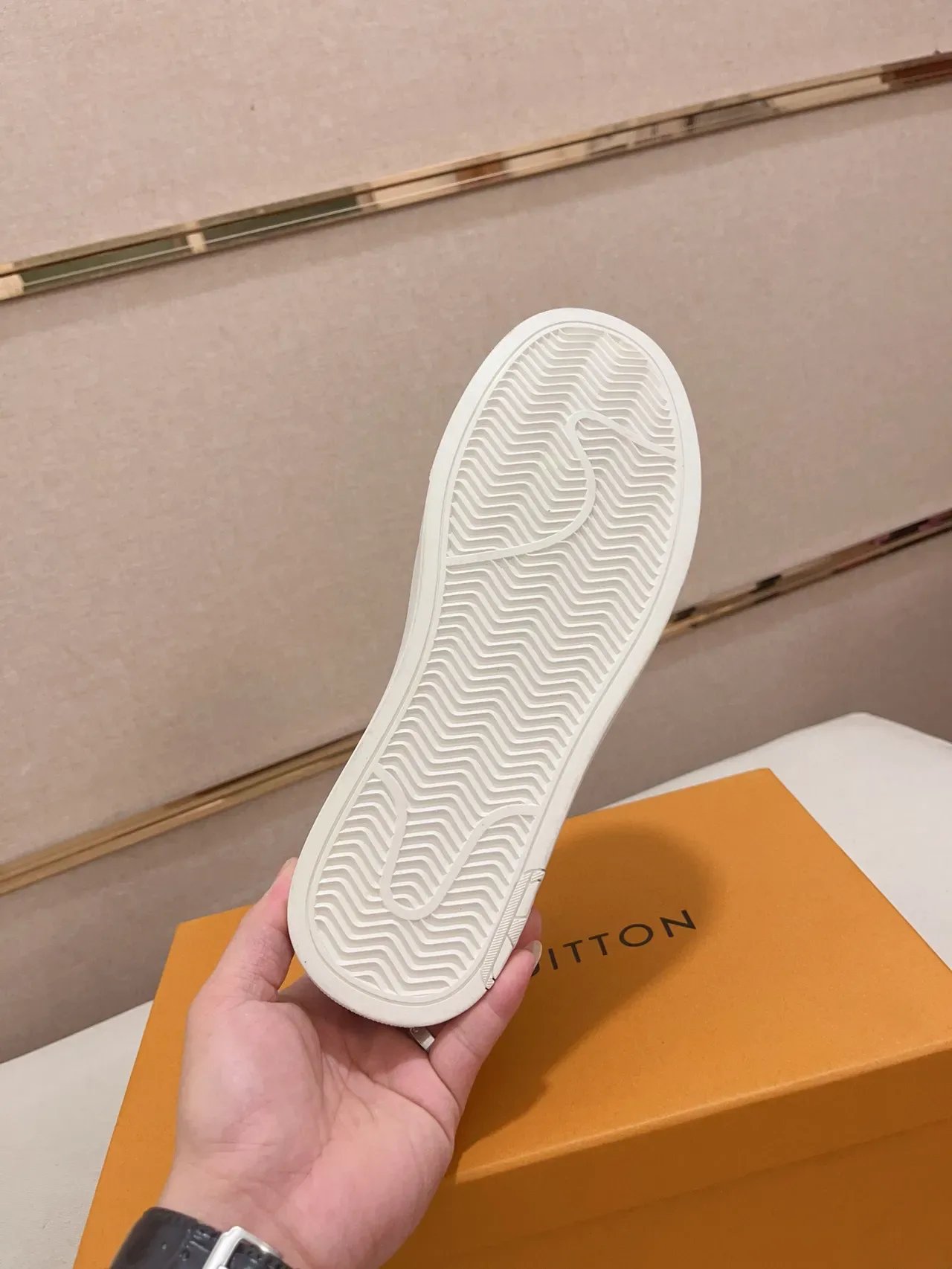 Louis Vuitton Black White Monogram-Printed Canvas Upper Platform Sole Lifestyle Sneakers 9
