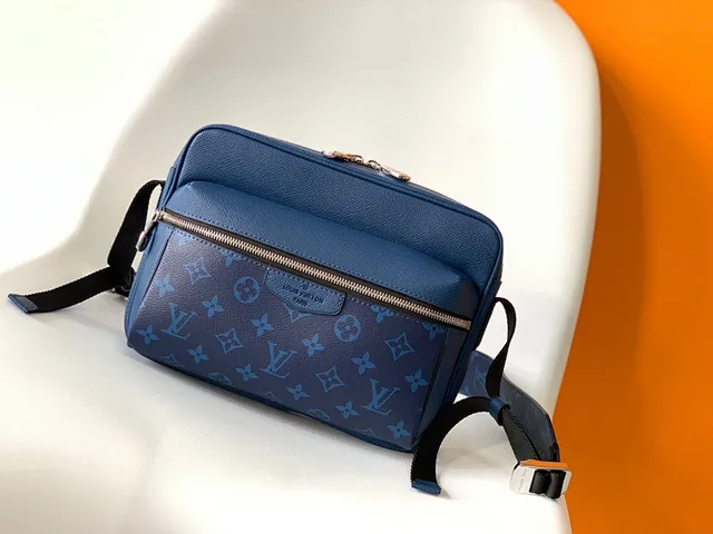 Louis Vuitton Blue Monogram-Printed Structured Messenger Bag 2
