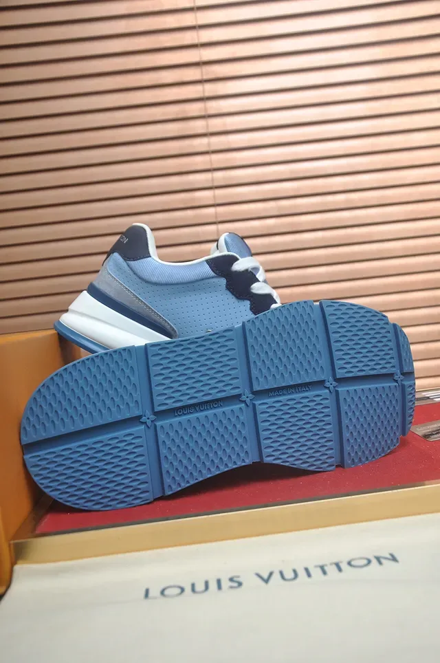 Louis Vuitton Blue Navy Monogrammed Perforated Upper Lifestyle Sneakers 3