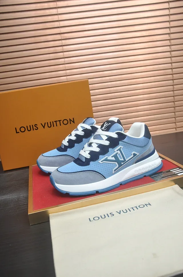 Louis Vuitton Blue Navy Monogrammed Perforated Upper Lifestyle Sneakers 4