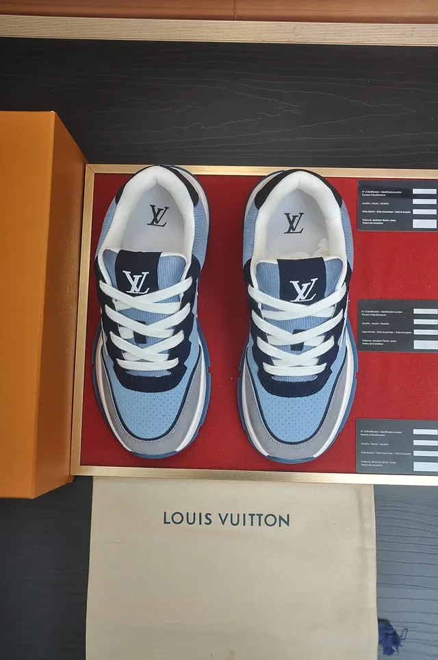 Louis Vuitton Blue Navy Monogrammed Perforated Upper Lifestyle Sneakers 5
