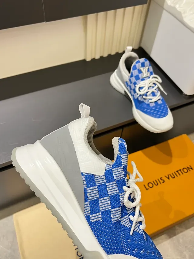 Louis Vuitton Sneakers Lifestyle Bleu Blanc Tricot Supérieur Weave Géométrique 3
