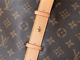 Louis Vuitton Sac Boston Marron Beige Monogramme Toile Bordure Cuir Marron 5