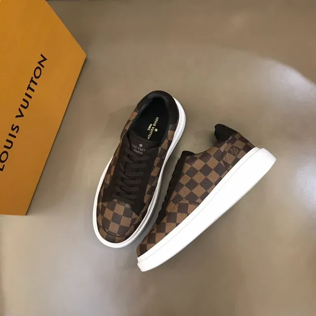 Louis Vuitton Brown Black Checkerboard Monogram Canvas Low-Top Platform Lifestyle Sneakers 3