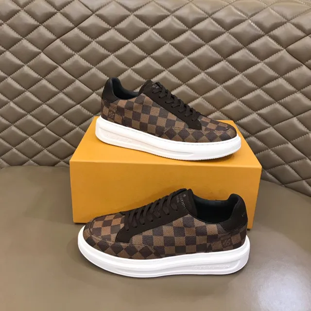 Louis Vuitton Brown Black Checkerboard Monogram Canvas Low-Top Platform Lifestyle Sneakers 4