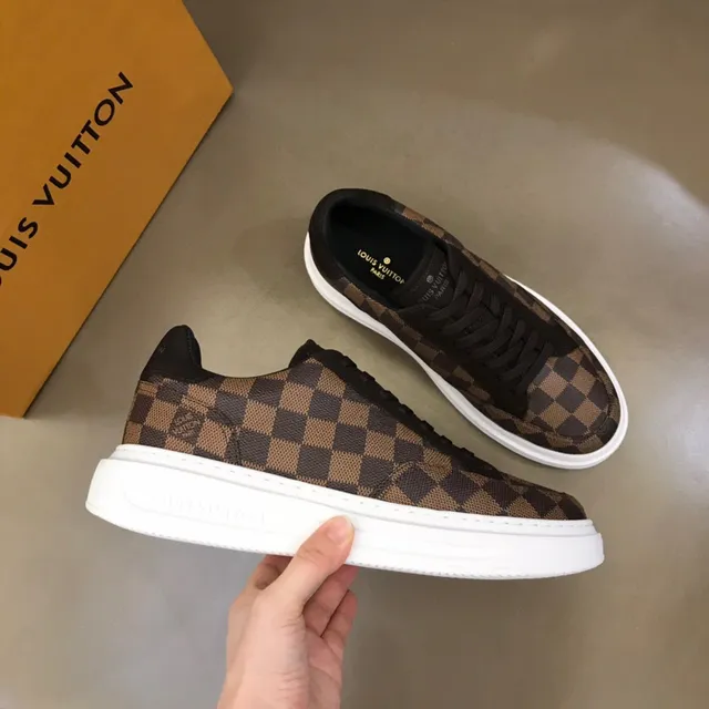 Louis Vuitton Brown Black Checkerboard Monogram Canvas Low-Top Platform Lifestyle Sneakers 5