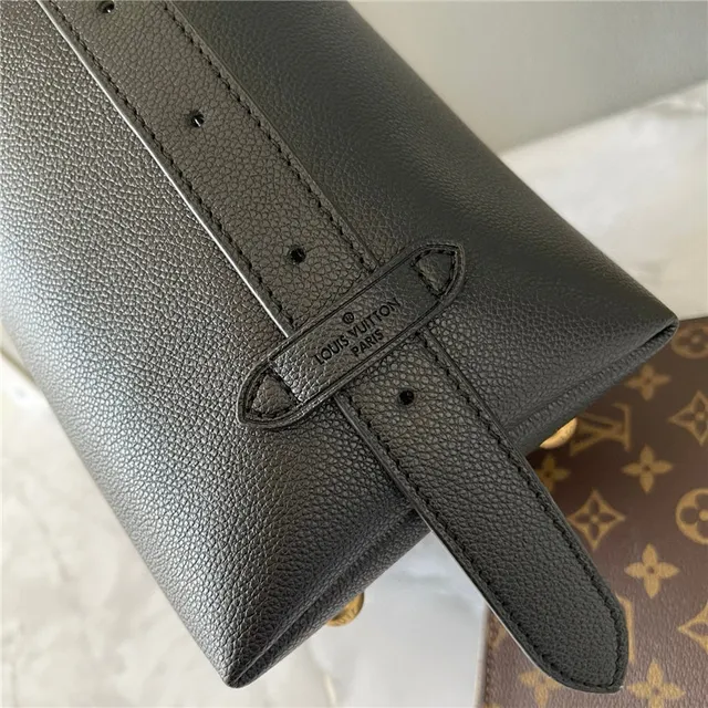Louis Vuitton Brown Gold Structured Silhouette Smooth Grained Leather Bucket Bag 5