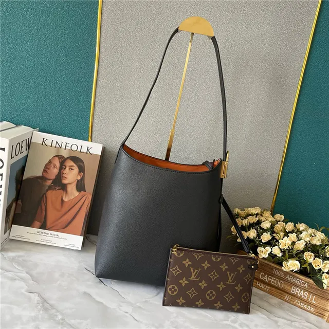 Louis Vuitton Brown Gold Structured Silhouette Smooth Grained Leather Bucket Bag 7