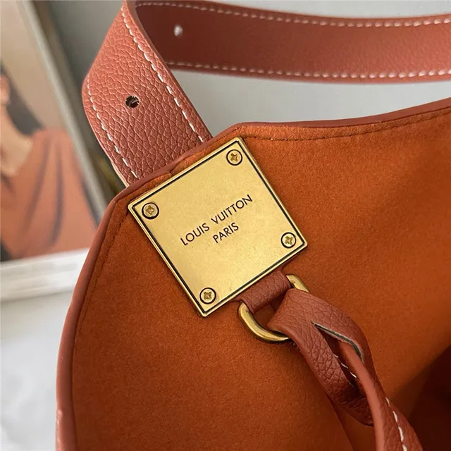 Louis Vuitton Brown Gold Structured Silhouette Smooth Grained Leather Bucket Bag 12