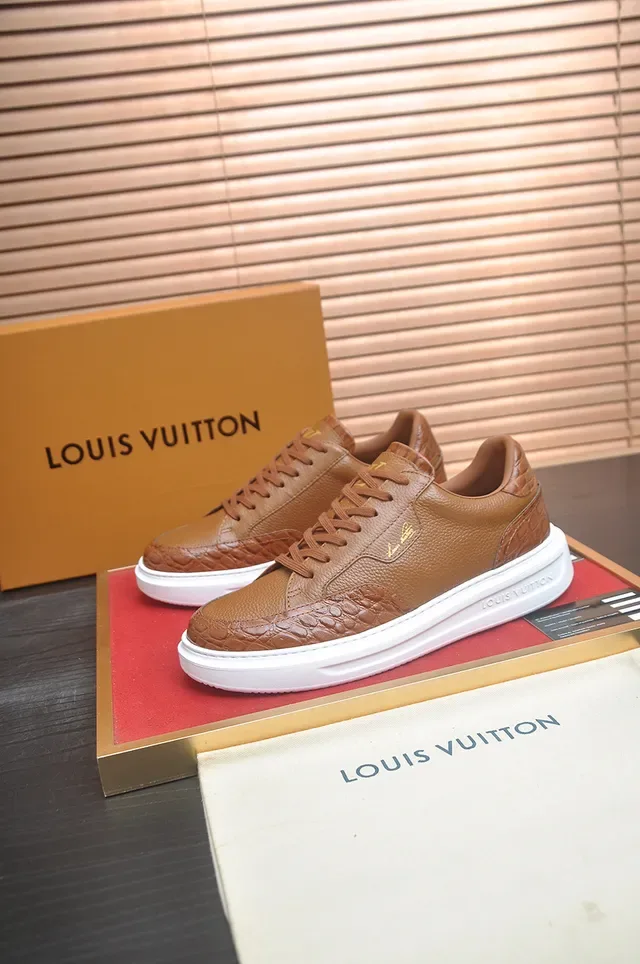 Louis Vuitton Brown Leather Signature Sneaker Lifestyle Sneakers 4