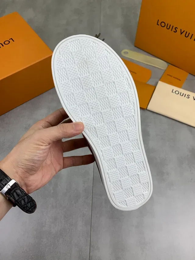 Louis Vuitton Brown White Monogram Canvas Slip-On Lifestyle Sneakers 2