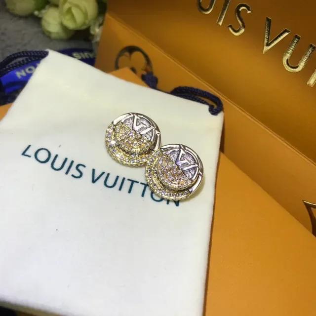 Louis Vuitton Circular Pavé Monogram Stud Earrings 2