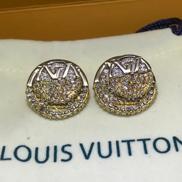 Louis Vuitton Circular Pavé Monogram Stud Earrings 3