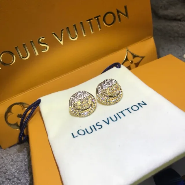 Louis Vuitton Circular Pavé Monogram Stud Earrings 4