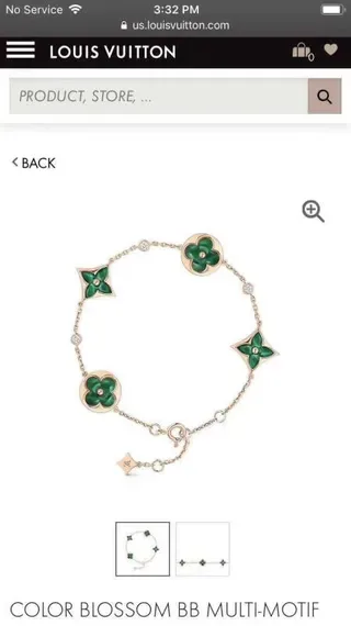 Louis Vuitton Color Blossom BB bracelet multi-motif vert émail et cristal 1