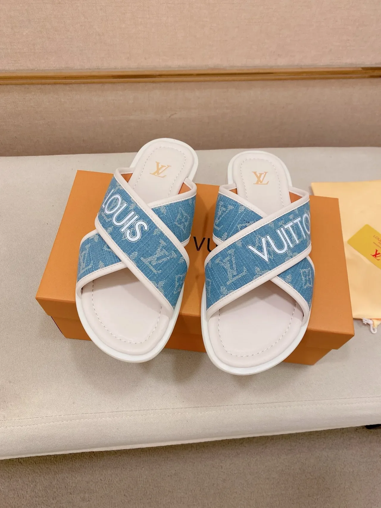 Louis Vuitton Cross-Strap Monogram Slide Slippers 3