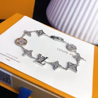 Louis Vuitton Crystal-Pavé Monogram Star Flower Bracelet