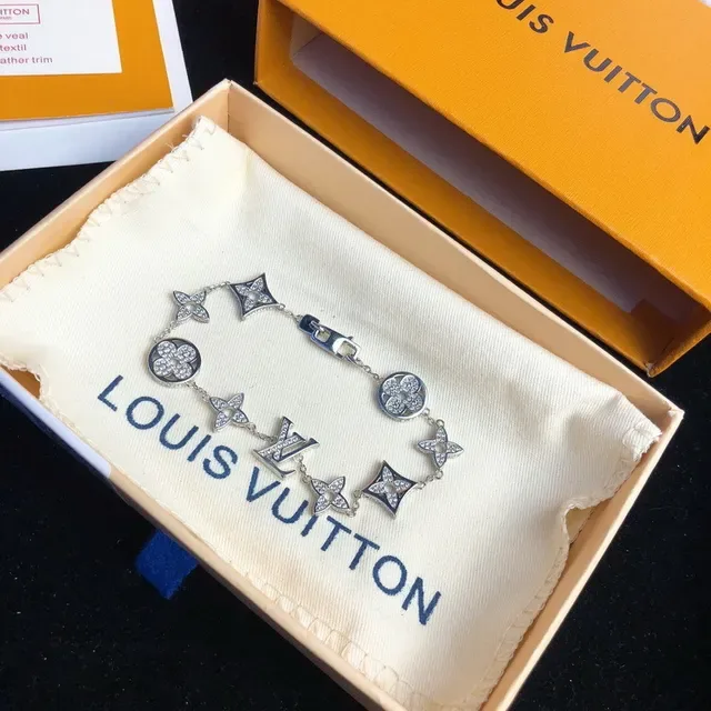 Louis Vuitton Crystal-Pavé Monogram Star Flower Bracelet 4
