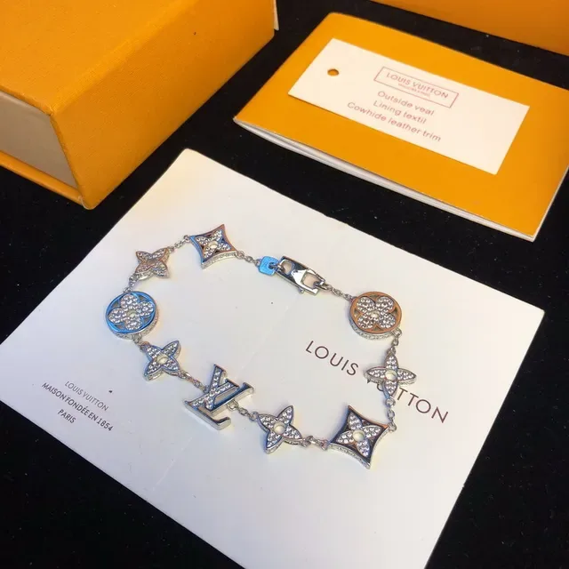 Louis Vuitton Crystal-Pavé Monogram Star Flower Bracelet 5
