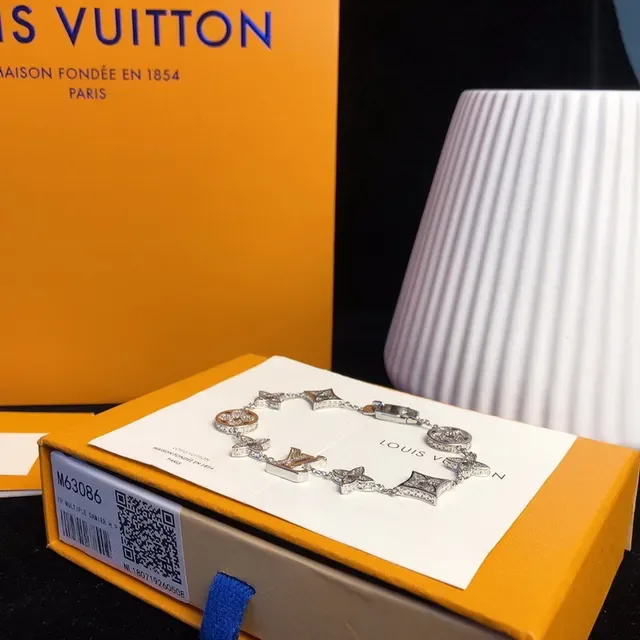 Louis Vuitton Crystal-Pavé Monogram Star Flower Bracelet 7
