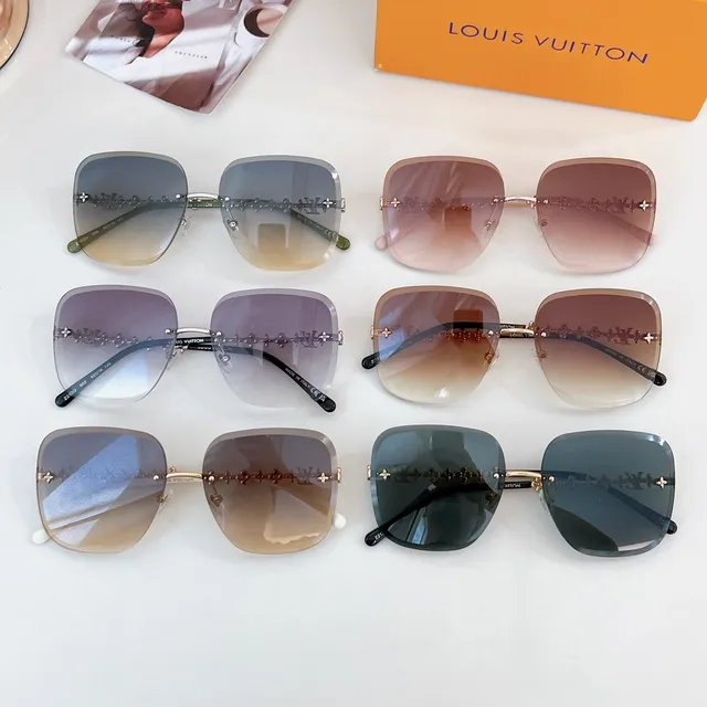 Louis Vuitton Floral Chain Monogram Rimless Shield Sunglasses 3