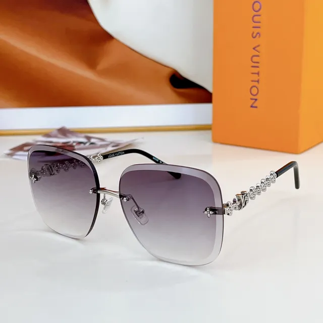 Louis Vuitton Floral Chain Monogram Rimless Shield Sunglasses 6
