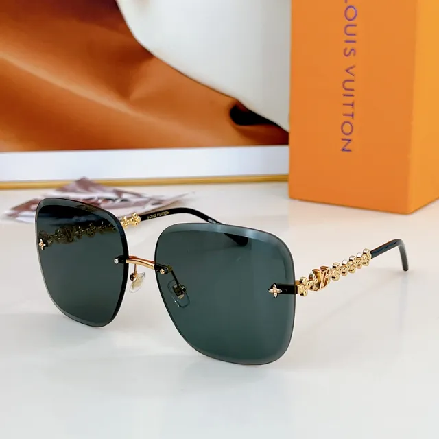 Louis Vuitton Floral Chain Monogram Rimless Shield Sunglasses 7