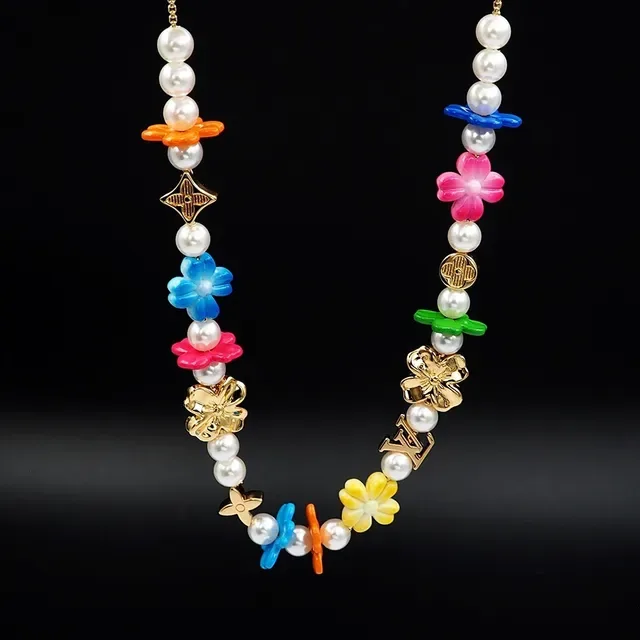 Louis Vuitton Floral Pearl Monogram Necklace 5
