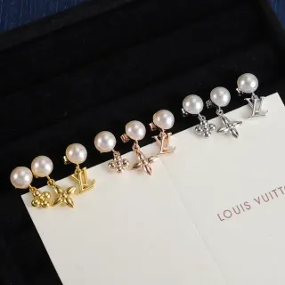 Louis Vuitton Flower Pearl Drop Earrings