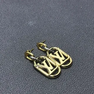 Louis Vuitton Gold Monogram Pendant Earrings