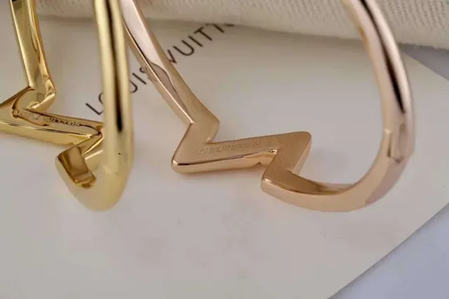 Louis Vuitton Gold Rigid Bangle Polished Bracelet 5