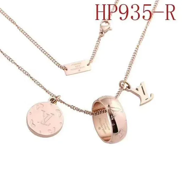 Louis Vuitton Gold Silver Monogrammed Pendant Dual-Charm Necklace 2