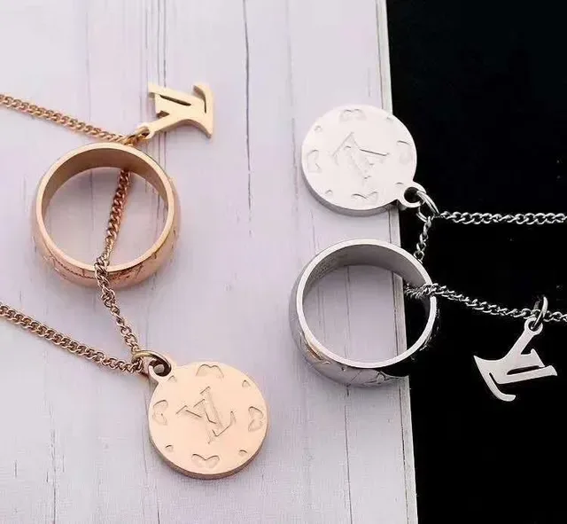 Louis Vuitton Gold Silver Monogrammed Pendant Dual-Charm Necklace 3
