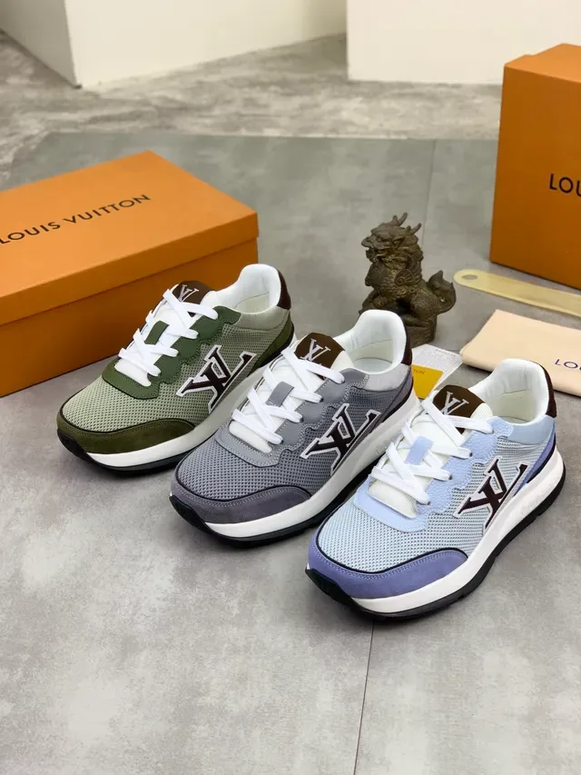 Louis Vuitton Gray White Mesh And Suede Upper Oversized Monogram Logo Lifestyle Sneakers 2