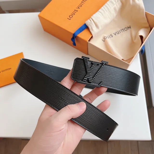 Louis Vuitton Initiales Black Epi Leather Belt 2