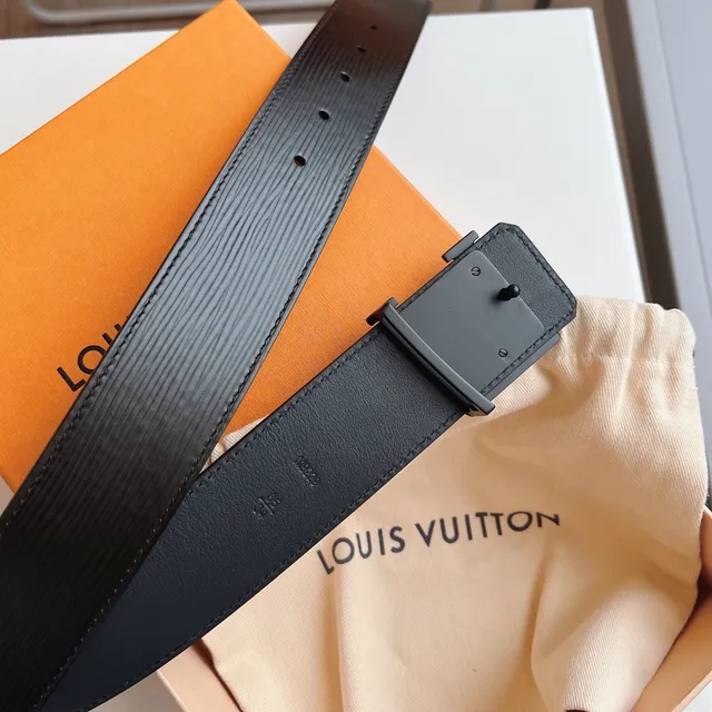 Louis Vuitton Initiales Black Epi Leather Belt 4
