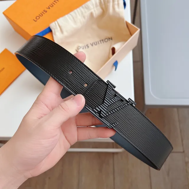 Louis Vuitton Initiales Black Epi Leather Belt 6