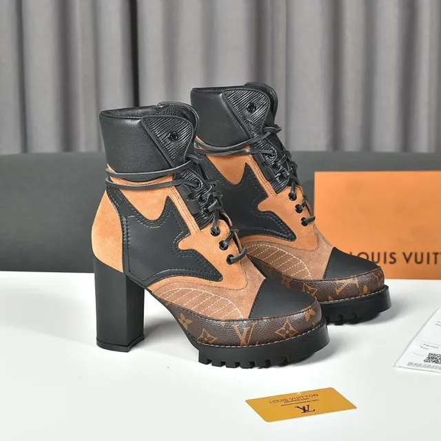Louis Vuitton Le Cagole Patchwork Monogram Ankle Boots 2